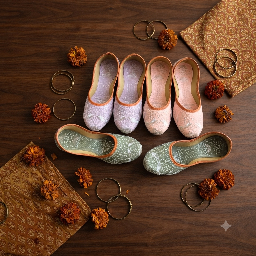 Stylish Women Ethnic Jutti Combo – Set of 3 Pairs Traditional Party Wear Jutti
