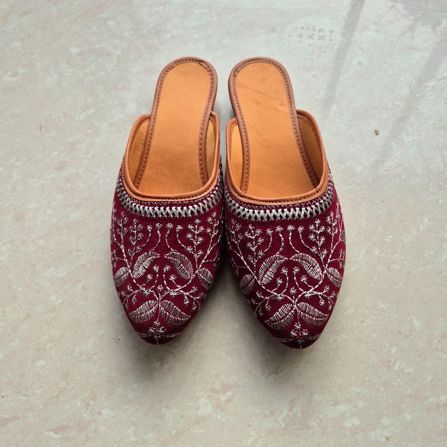 Dhivija Collections Black Floral Cut-Out Mules – Elegant Handcrafted Party Wear Ethnic Flats