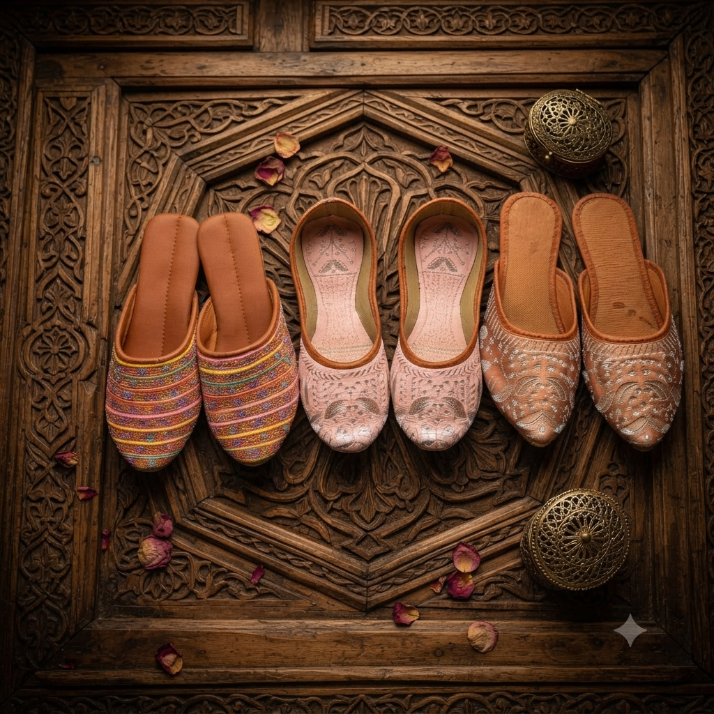 Stylish Women Ethnic Jutti Combo – Set of 3 Pairs Traditional Party Wear Jutti